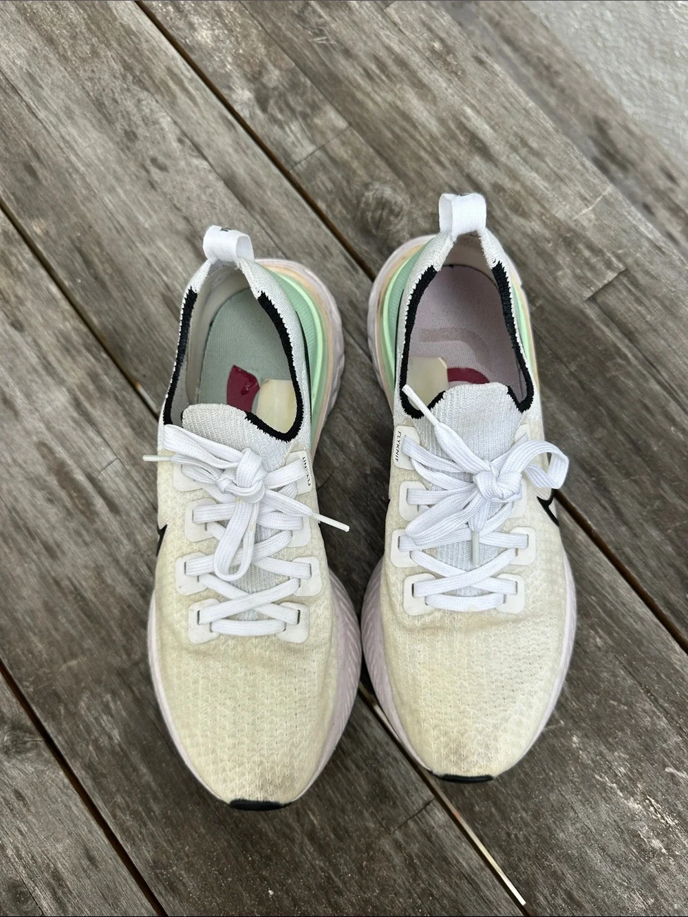 Nike Women's Running Shoes - White, Mint & Pale Pink